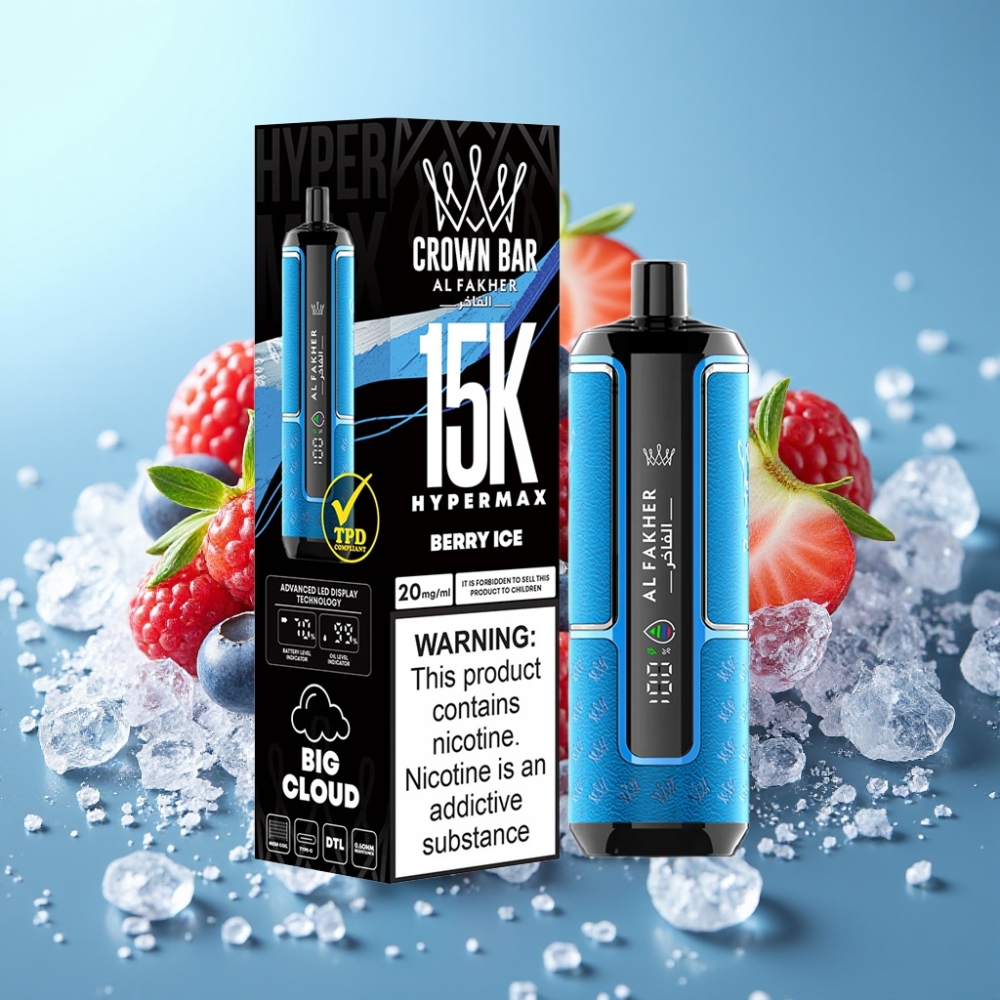 Al Fakher Crown Bar 15K 22ml DTL 6mg Berry Ice Disposable Vape Kit