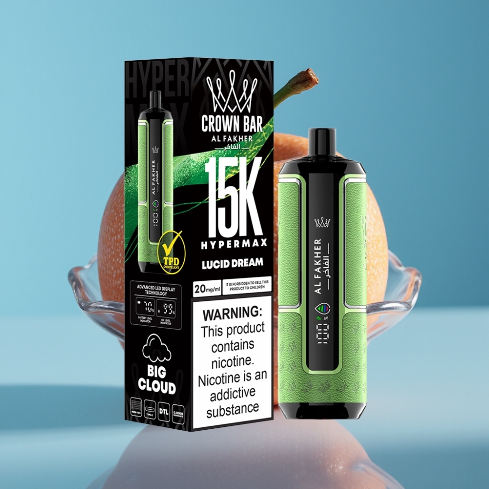 Al Fakher Crown Bar 15K Hypermax 22ml 600mAh Type-C DTL 6mg Lucid Dream