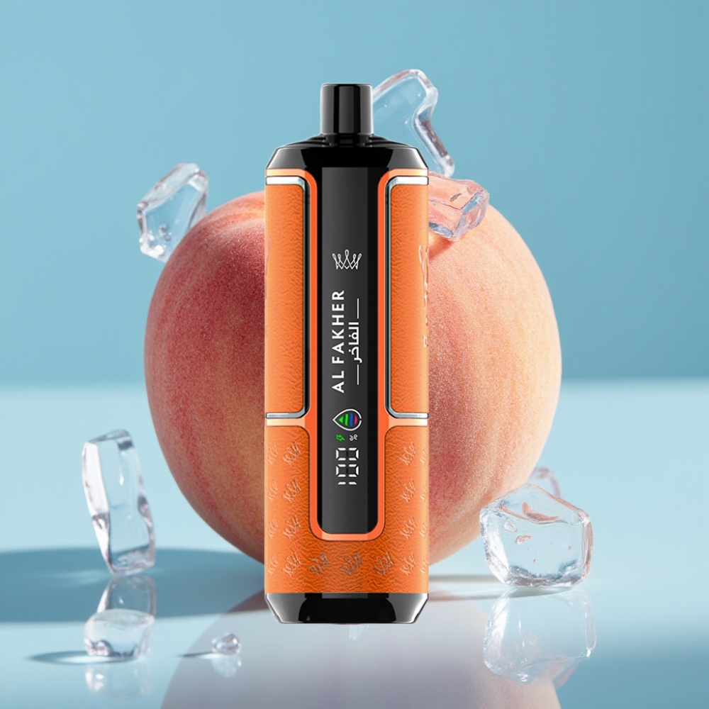 Al Fakher Crown Bar 15K Hypermax 22ml 600mAh Type-C Peach Ice Disposable Vape Kit