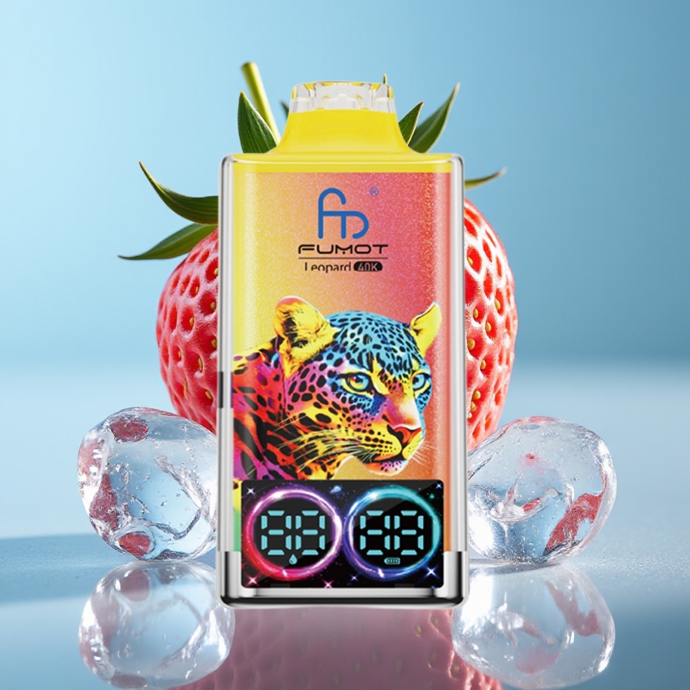 Fumot Leopard 40K Puffs 700mAh Dual Mesh Strawberry Ice vape Canada wholesale