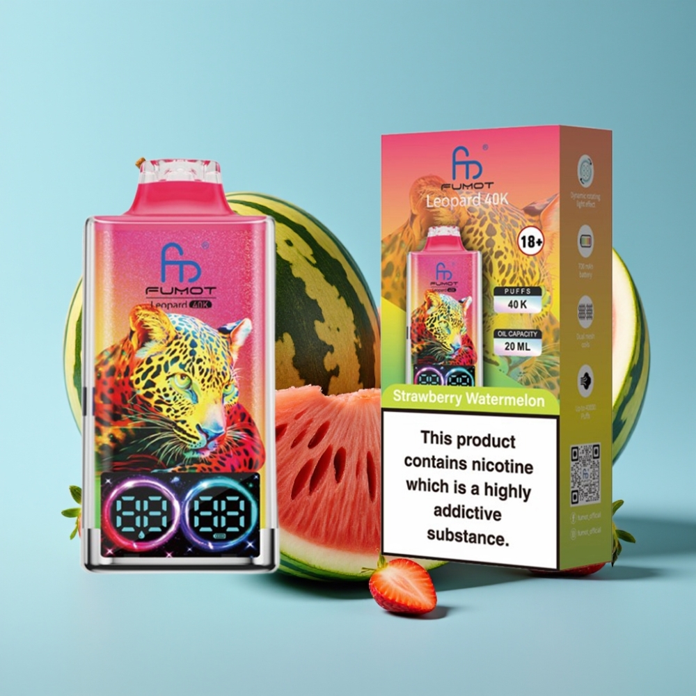 Fumot Leopard 40K Puffs 700mAh Dual Mesh Strawberry Watermelon
