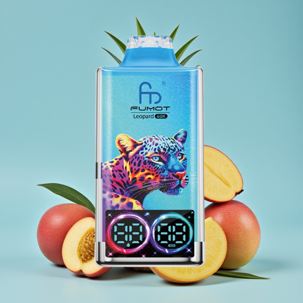 Fumot Leopard 40K Puffs 700mAh Dual Mesh Type-C Peachy Mango Pineapple