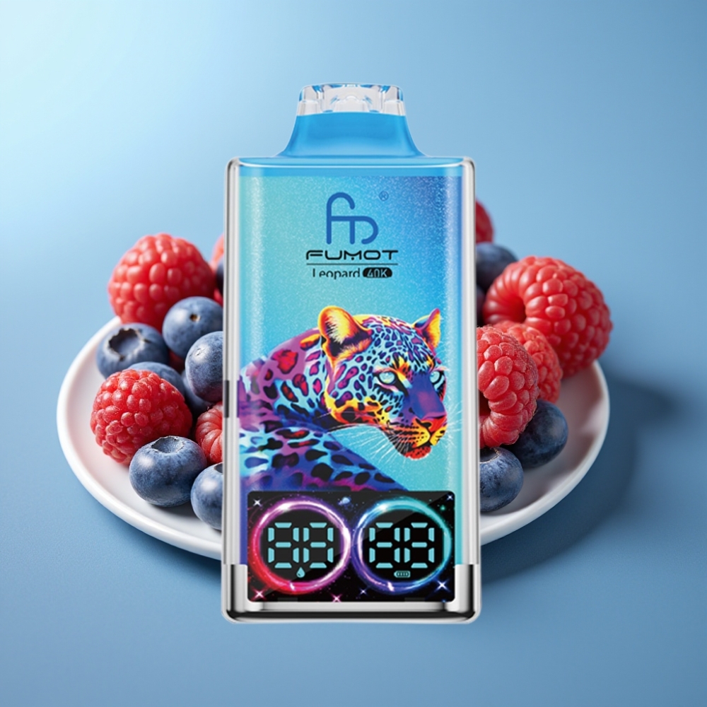 Fumot Leopard 40K Puffs Dual Mesh Type-C 700mAh Blueberry Raspberry