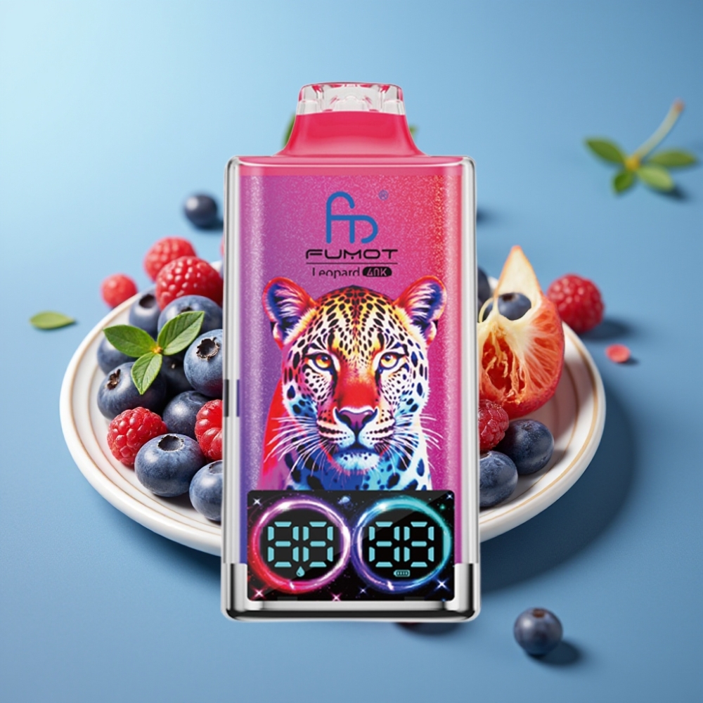 Fumot Leopard 40K Puffs Dual Mesh Type-C Blueberry Cherry Cranberry