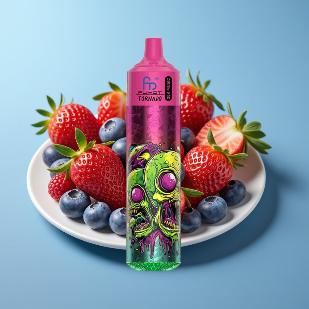 Fumot RandM Tornado 30000 Puffs 30mL 2% 5% 1.0Ohm 600mAh LED Strawberry Blueberry