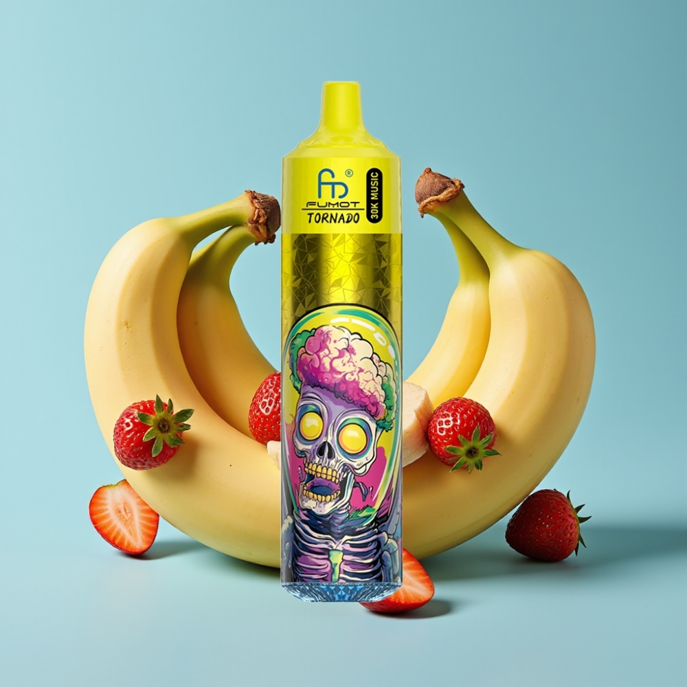 Fumot RandM Tornado 30000 Puffs 30mL 5% Banana Strawberry Mesh LED 600mAh