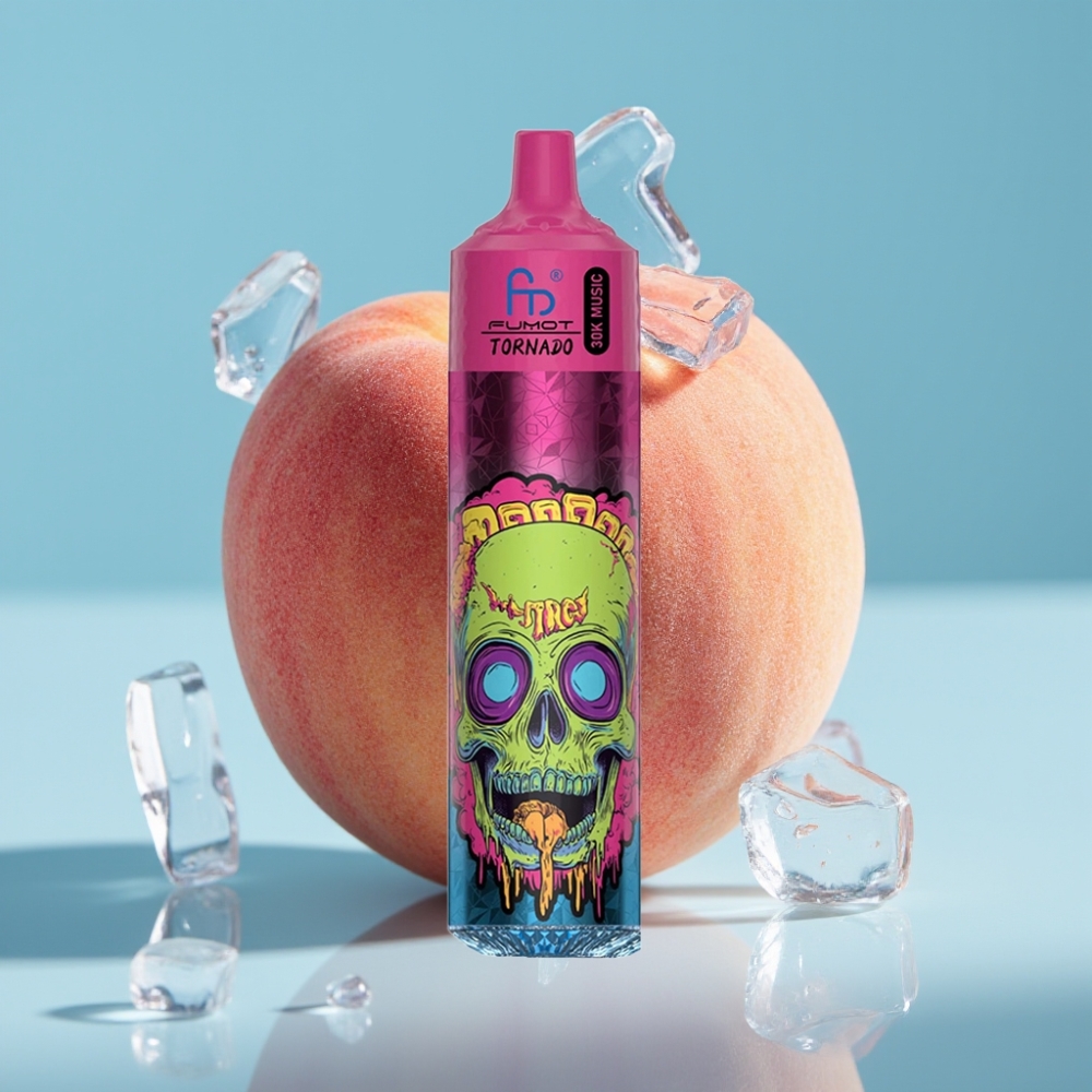 Fumot RandM Tornado 30000 Puffs 30mL 5% Peach Ice Mesh LED 600mAh