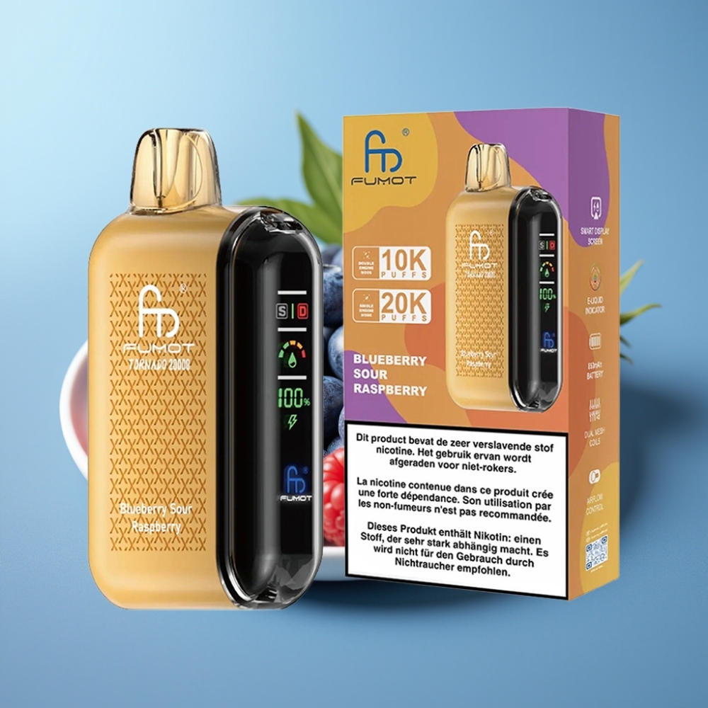 Fumot Tornado 20000 Puffs Dual Mesh 20ml 850mAh Blueberry Sour Raspberry