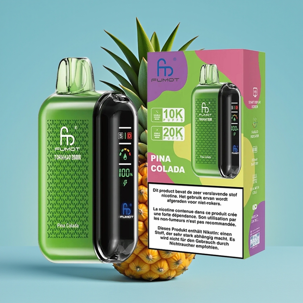 Fumot Tornado 20000 Puffs Dual Mesh 20ml 850mAh Pina Colada