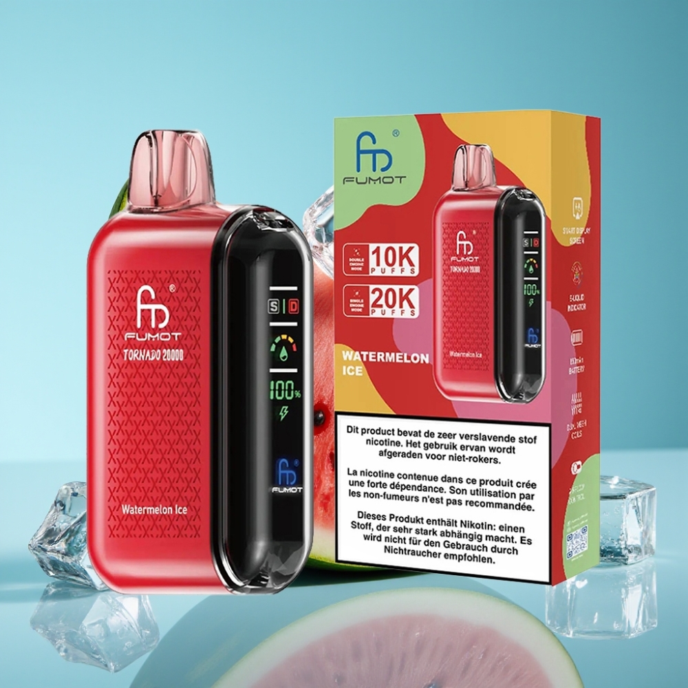 Fumot Tornado 20000 Puffs Dual Mesh 20ml 850mAh Watermelon Ice