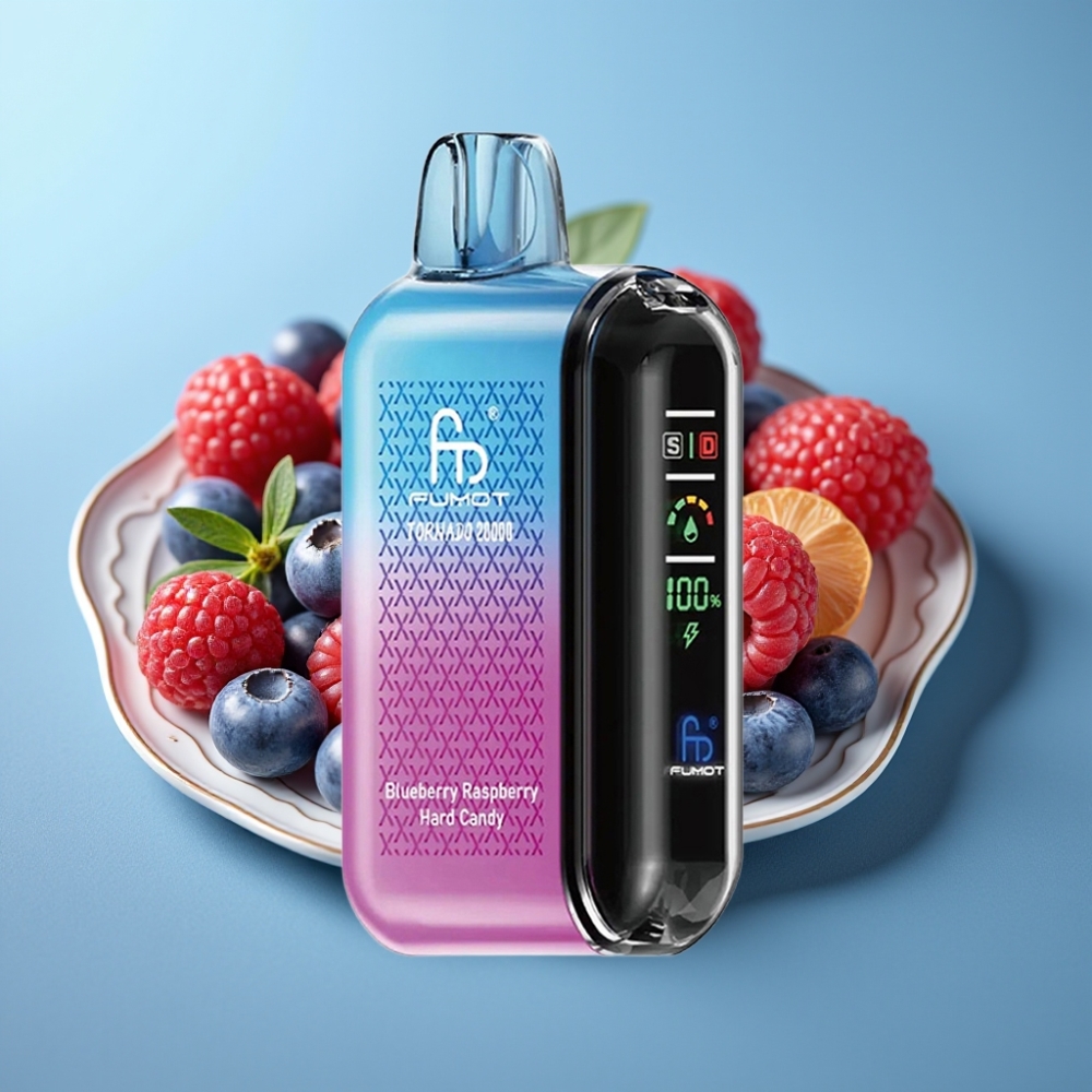 Fumot Tornado 20000 Puffs Dual Mesh 20ml Blueberry Raspberry Hard Candy
