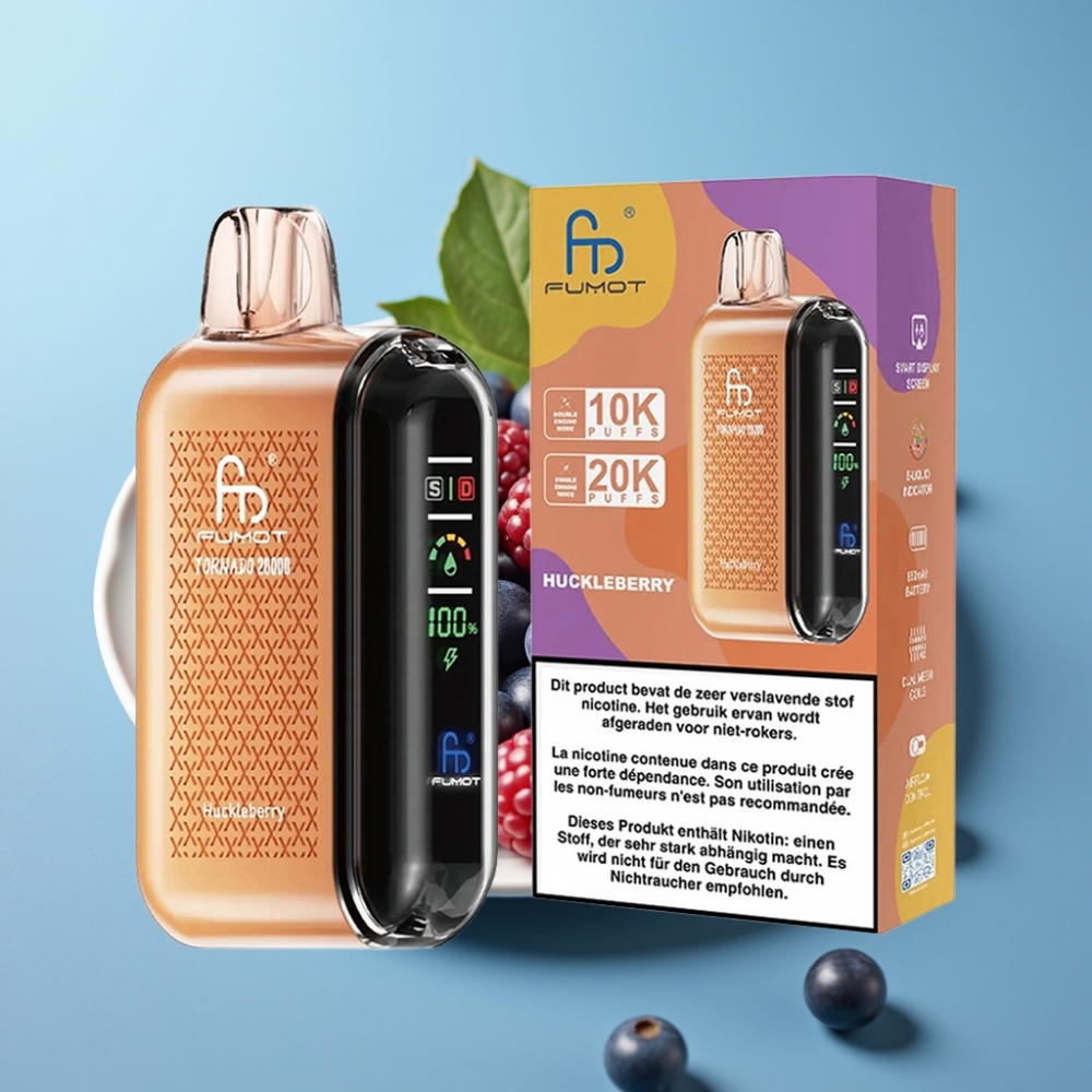 Fumot Tornado 20000 Puffs Dual Mesh 20ml Huckleberry vape Canada wholesale