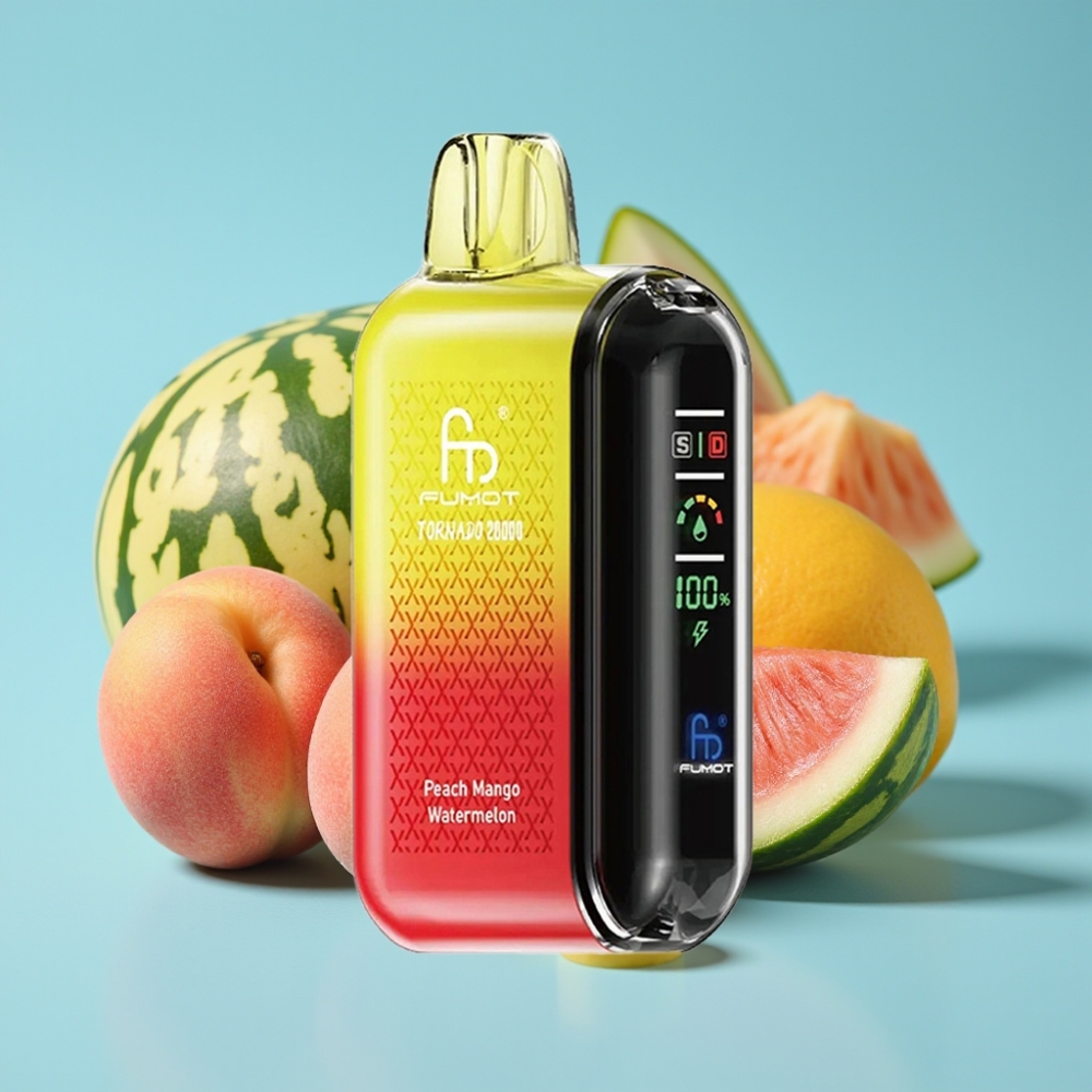 Fumot Tornado 20000 Puffs Dual Mesh 20ml Peach Mango Watermelon