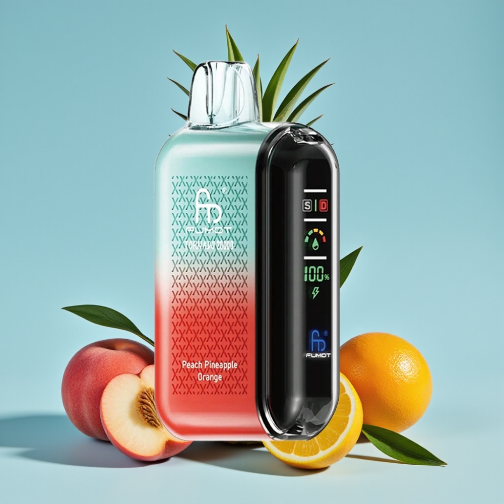 Fumot Tornado 20000 Puffs Dual Mesh 20ml Peach Pineapple Orange
