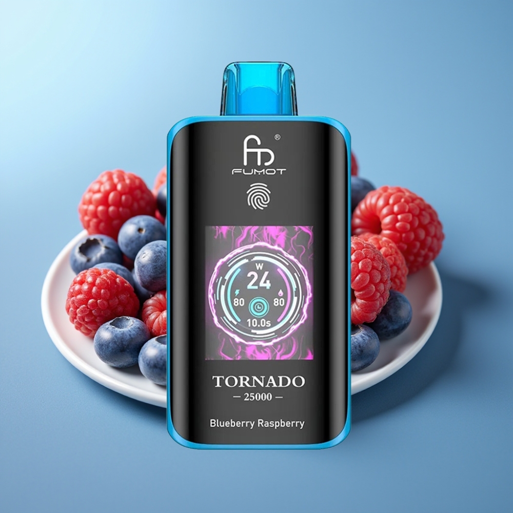 Fumot Tornado 25000 Puffs HD Screen 700mAh 20ml Blueberry Raspberry