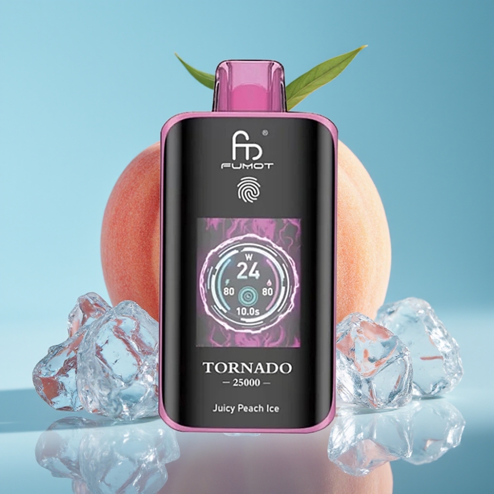 Fumot Tornado 25000 Puffs HD Screen 700mAh 20ml Juicy Peach Ice