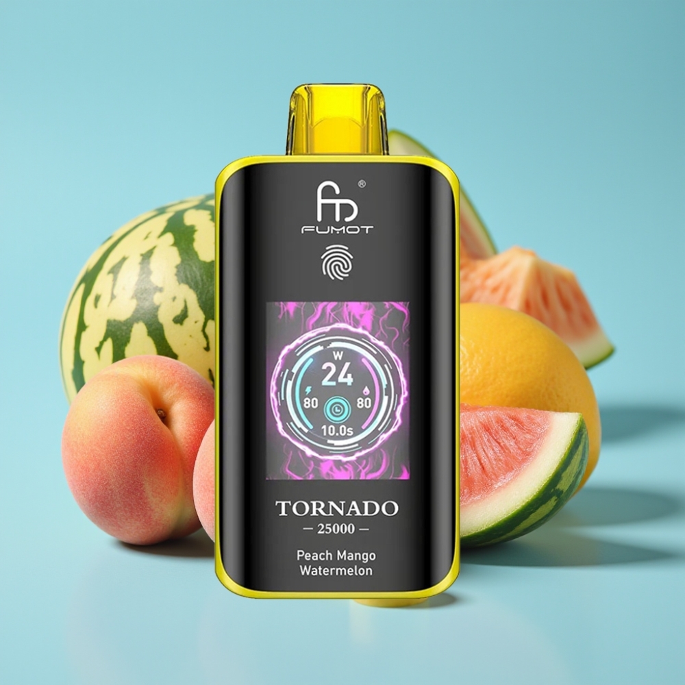Fumot Tornado 25000 Puffs HD Screen 700mAh 20ml Peach Mango Watermelon