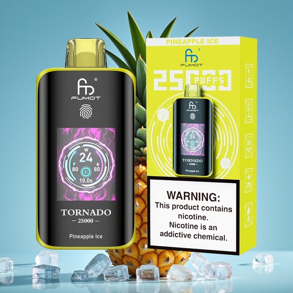Fumot Tornado 25000 Puffs HD Screen 700mAh 20ml Pineapple Ice