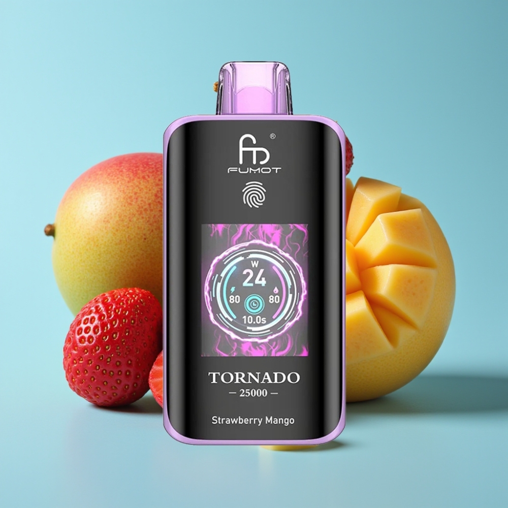 Fumot Tornado 25000 Puffs HD Screen 700mAh 20ml Strawberry Mango