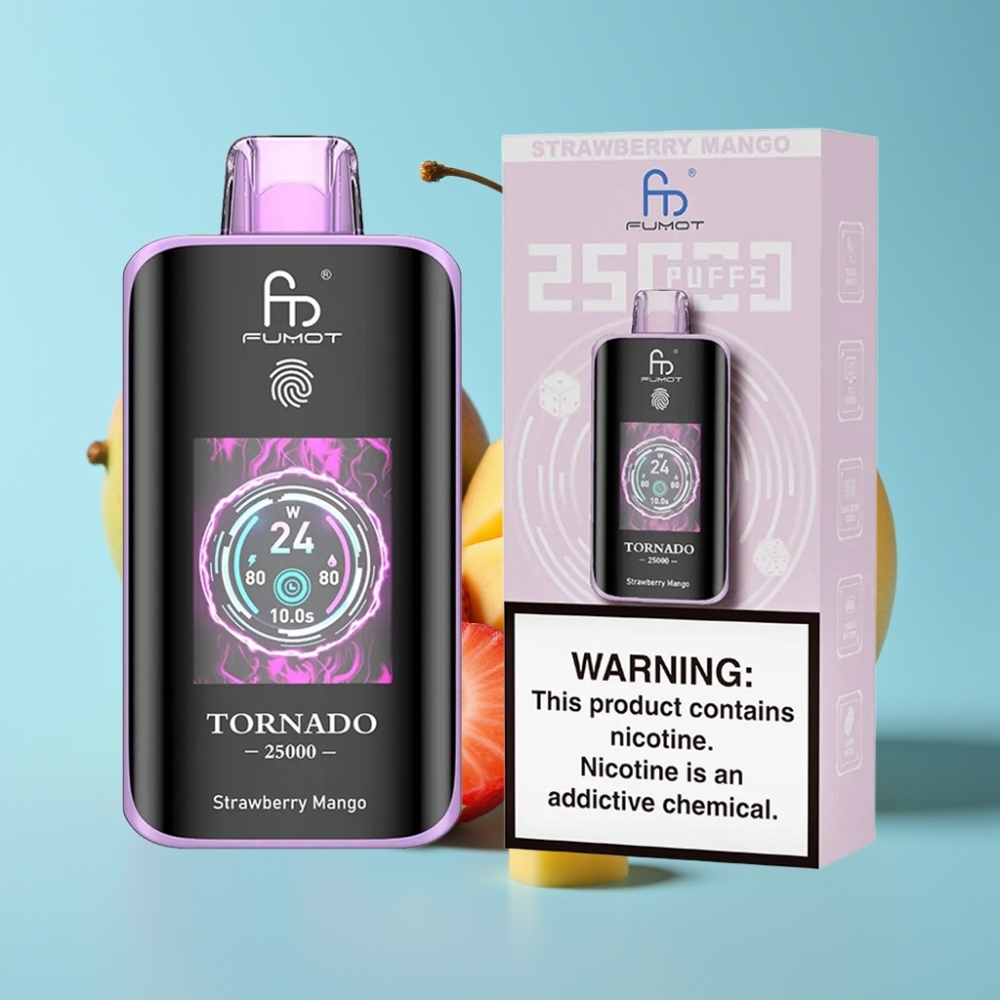 Fumot Tornado 25000 Puffs HD Screen 700mAh 20ml Strawberry Mango