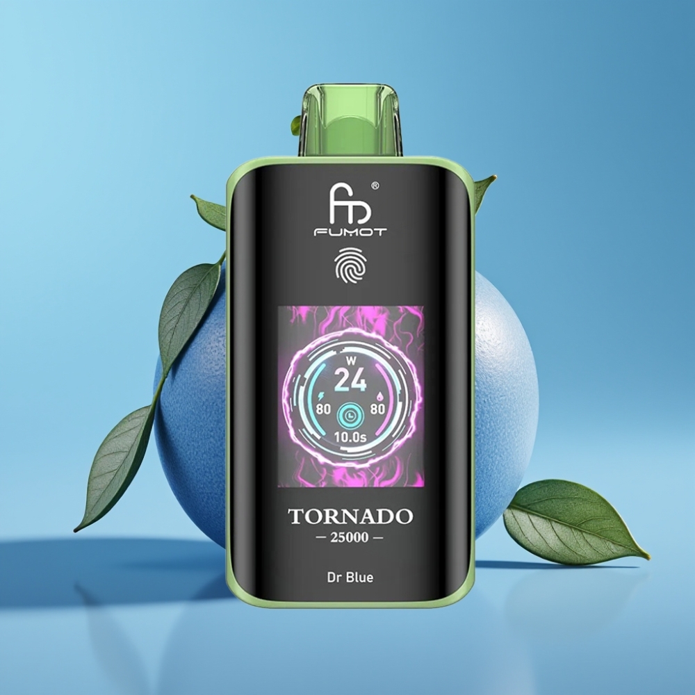 Fumot Tornado 25000 Puffs HD Screen 700mAh 20ml Type-C Dr Blue