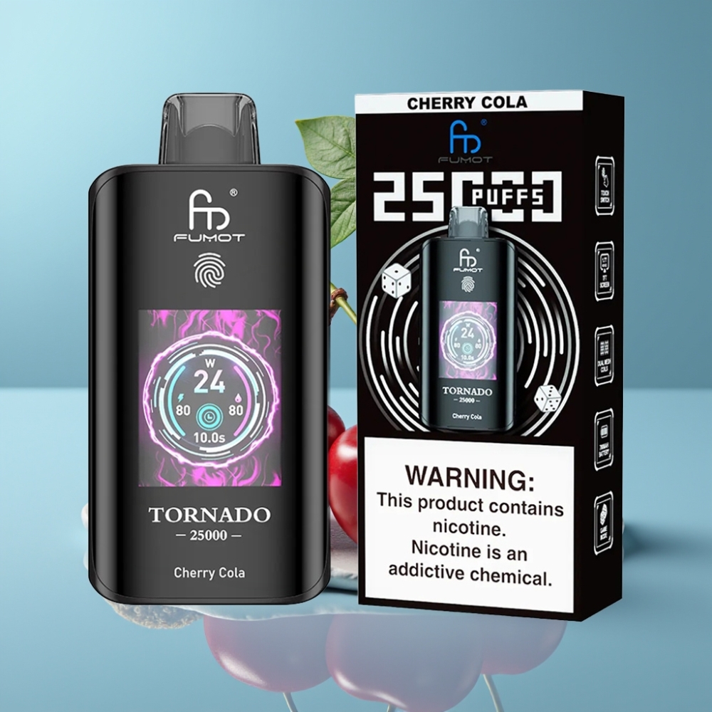 Fumot Tornado 25000 Puffs HD Screen 700mAh Cherry Cola vape Canada wholesale