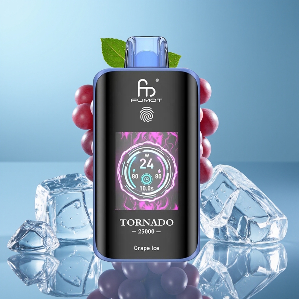 Fumot Tornado 25000 Puffs HD Screen 700mAh Grape Ice vape Canada wholesale
