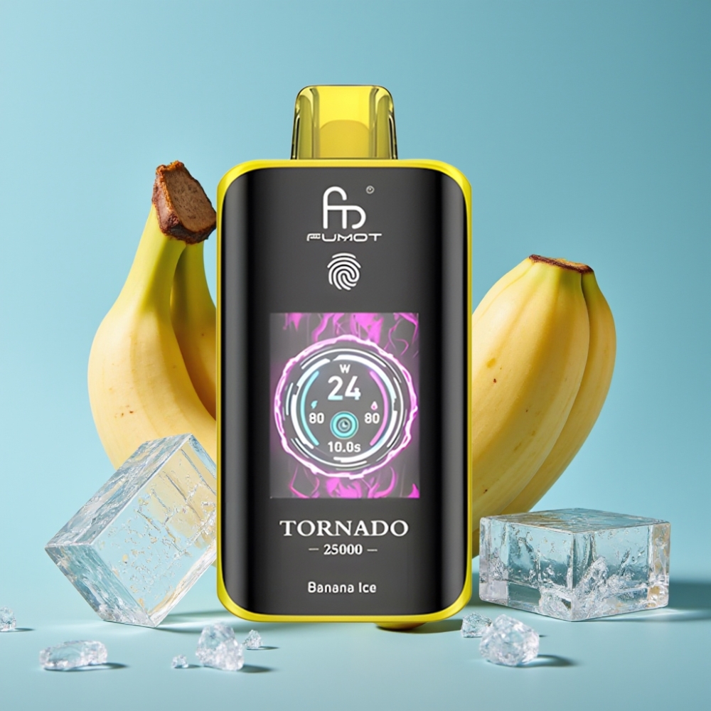 Fumot Tornado 25000 Puffs HD Screen 700mAh Type-C Banana Ice