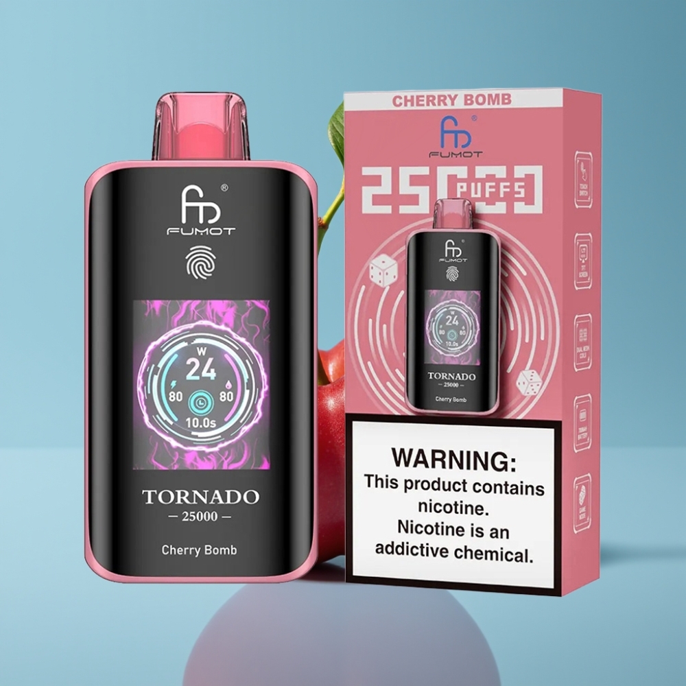 Fumot Tornado 25000 Puffs HD Screen 700mAh Type-C Cherry Bomb