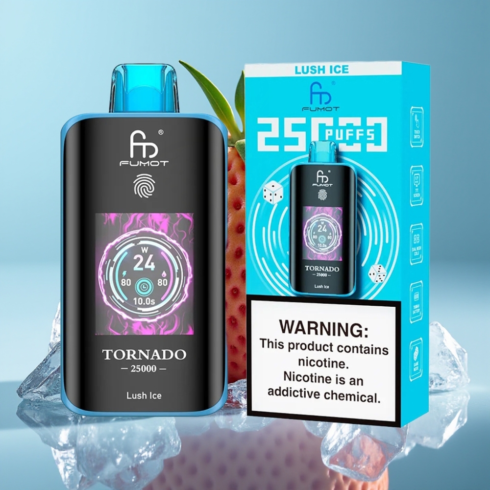 Fumot Tornado 25000 Puffs HD Screen 700mAh Type-C Lush Ice