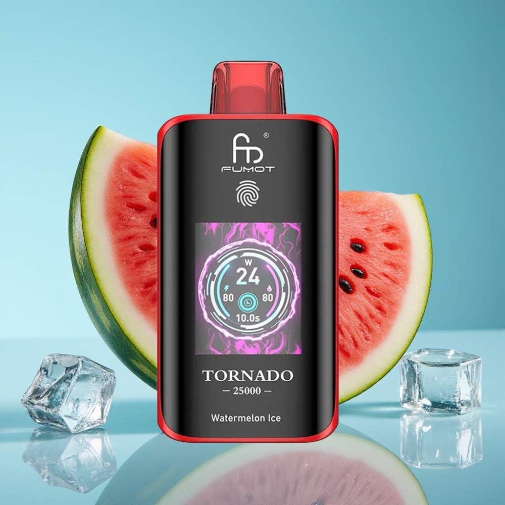 Fumot Tornado 25000 Puffs HD Screen 700mAh Type-C Watermelon Ice