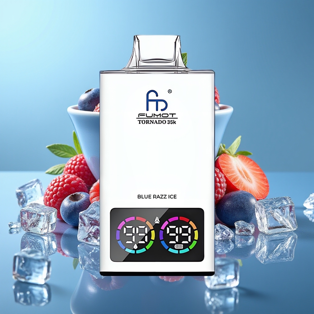 Fumot Tornado 35000 Puffs Dual Mesh RGB USB-C Blue Razz Ice