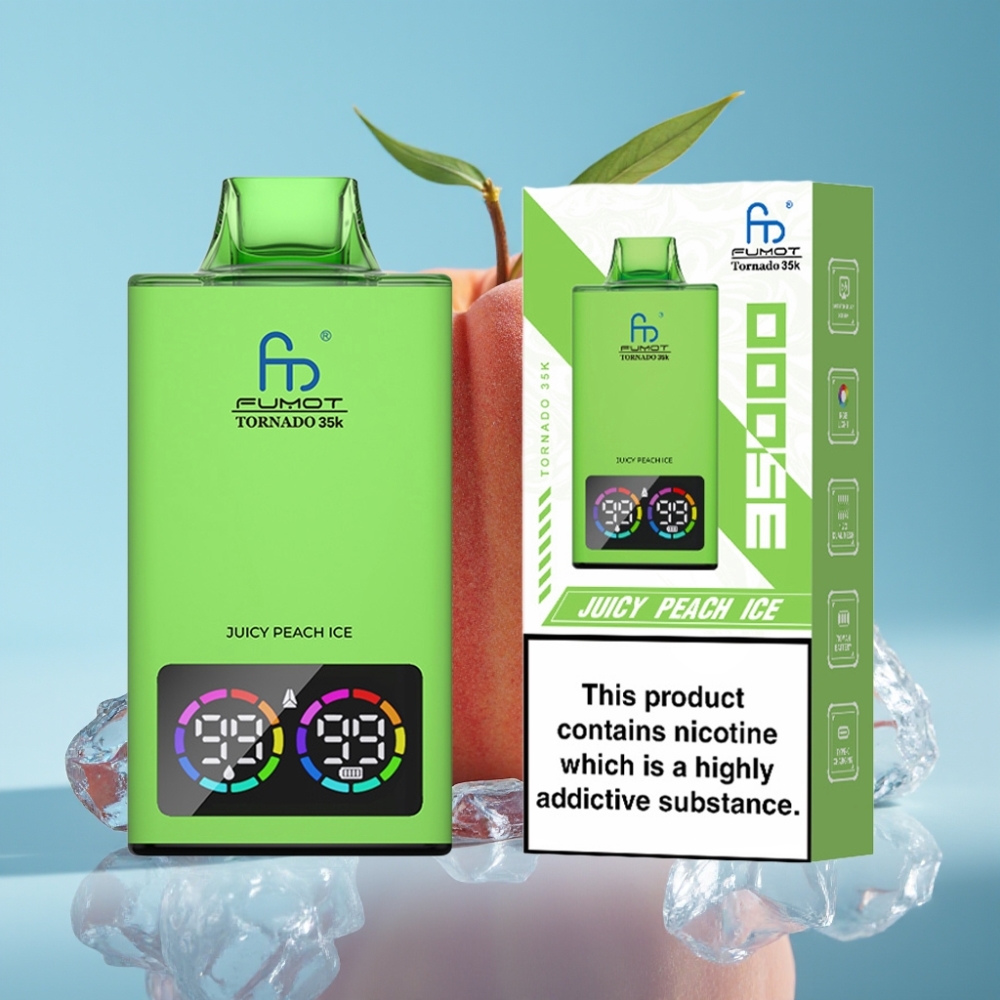 Fumot Tornado 35K Dual Mesh 15ml 700MAH Juicy Peach Ice vape Canada wholesale