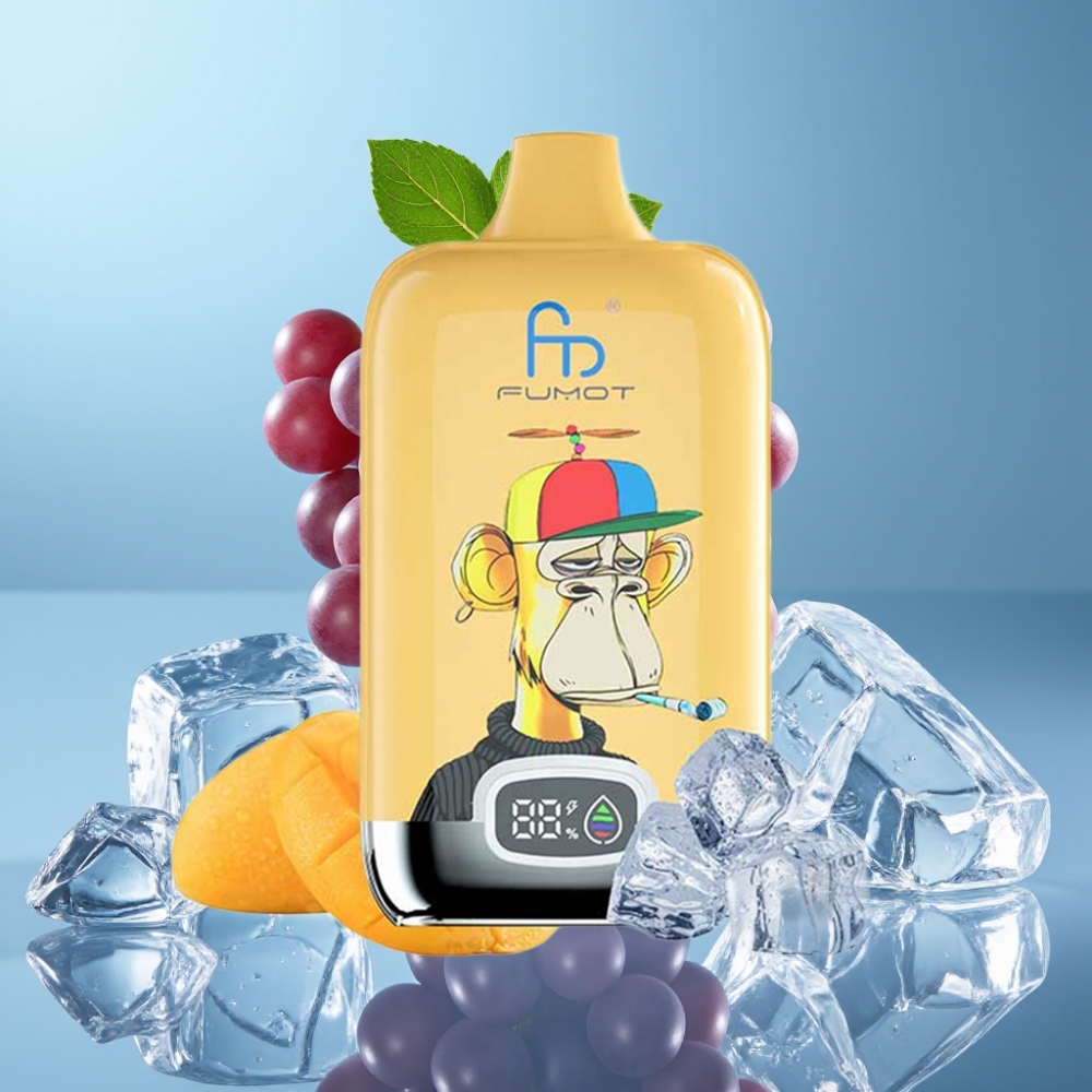 Fumot Tornado Digital Box 12000 Puffs 20ml Mesh Grape Ice