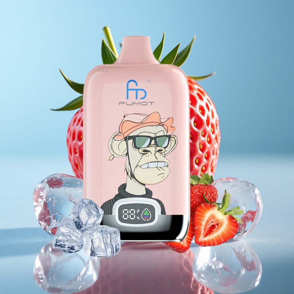 Fumot Tornado Digital Box 12000 Puffs 20ml Mesh Strawberry Ice