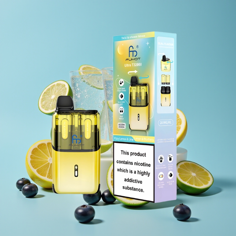 Fumot Ultra T32000 Puffs 24ml 800mAh Type-C Fizzy Lemon & Lime - Lemon & Blueberry