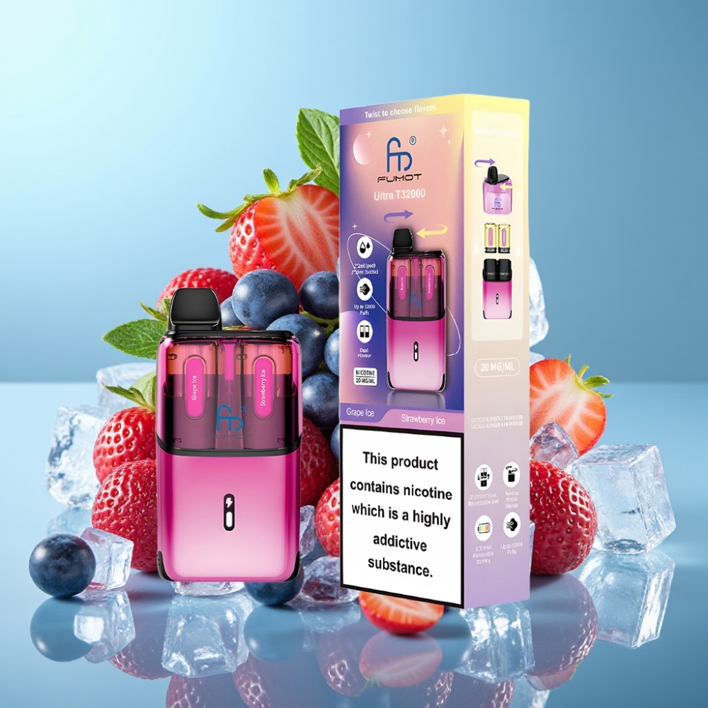 Fumot Ultra T32000 Puffs 24ml 800mAh Type-C Grape Ice - Strawberry Ice