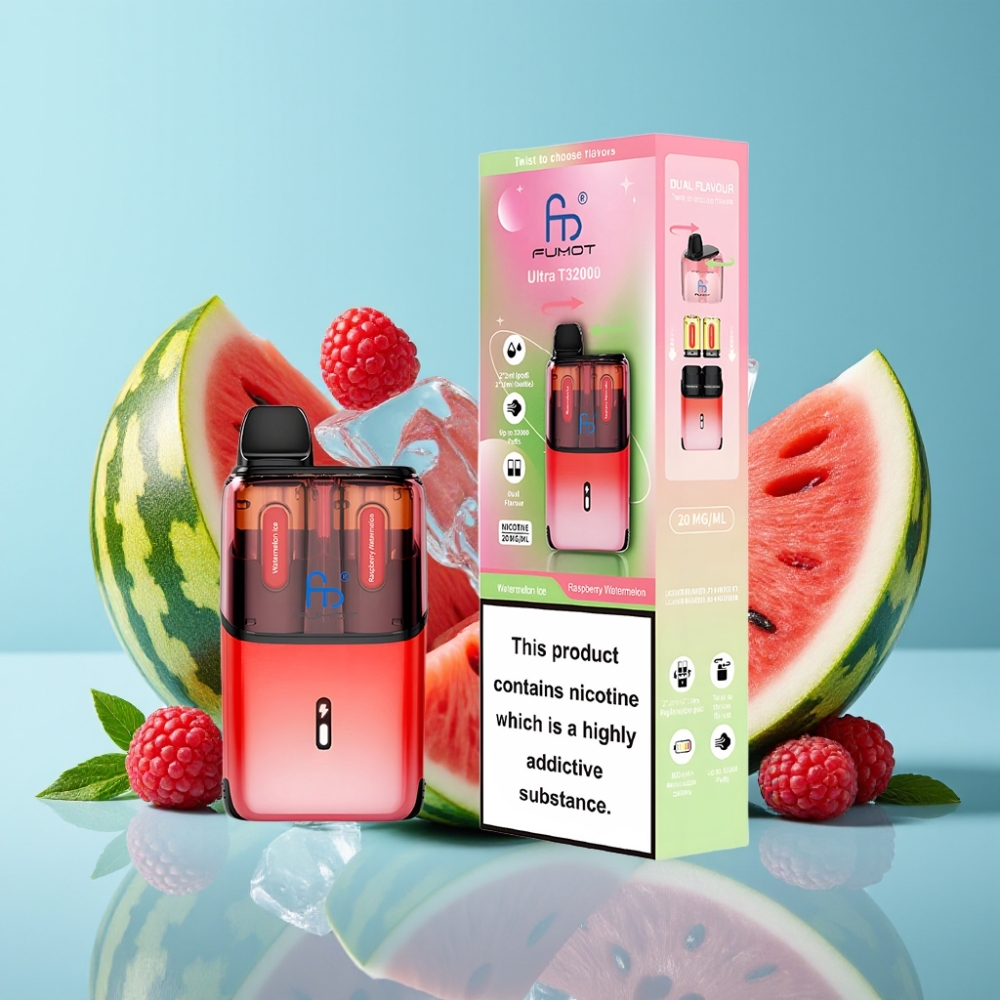 Fumot Ultra T32000 Puffs 24ml 800mAh Watermelon Ice - Raspberry Watermelon