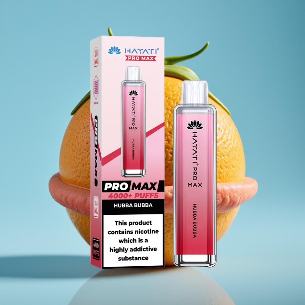 Hayati Pro Max 4000 Puffs 1400mAh Rechargeable Dual Mesh Hubba Bubba