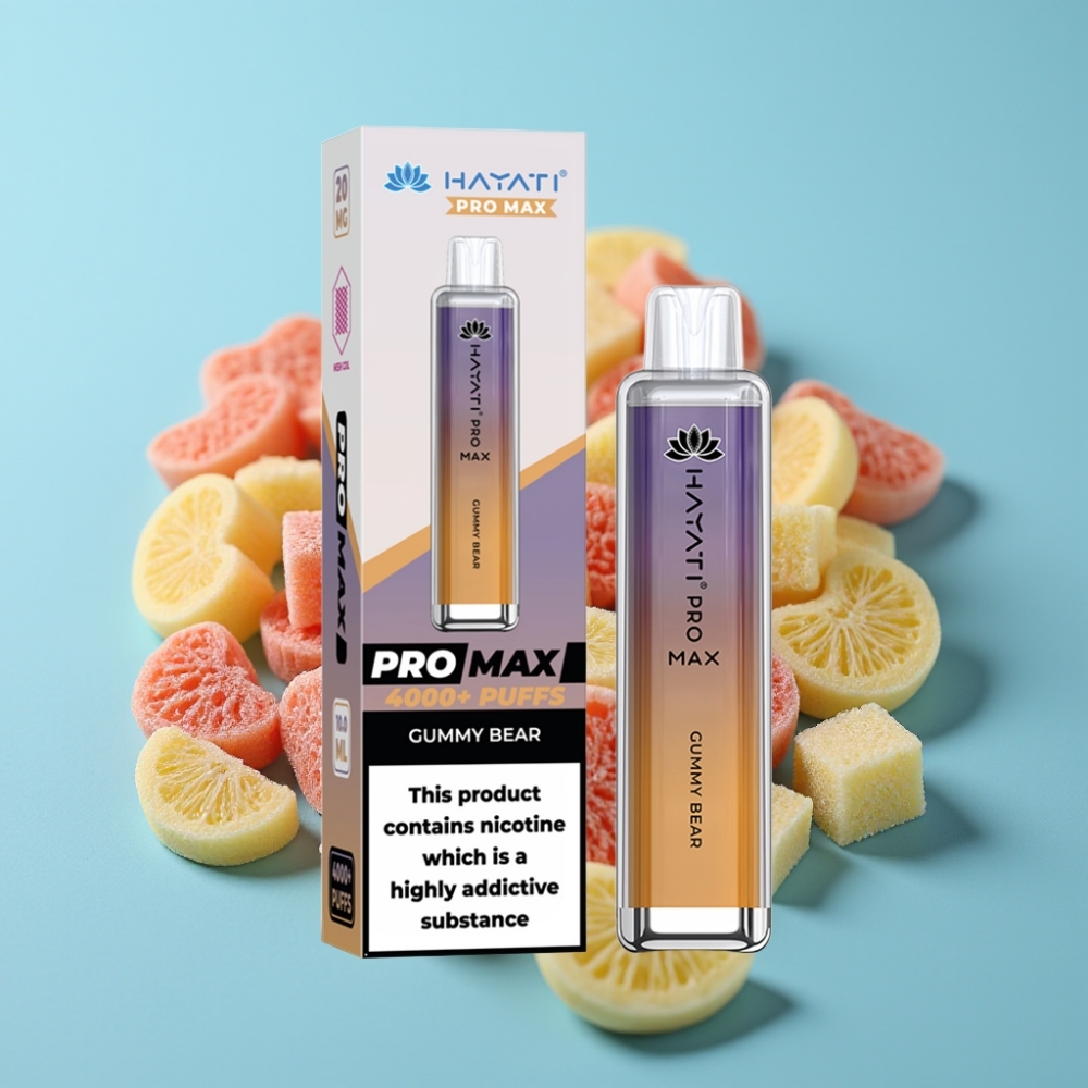 Hayati Pro Max 4000 Puffs 1400mAh Rechargeable Gummy Bear Disposable Vape