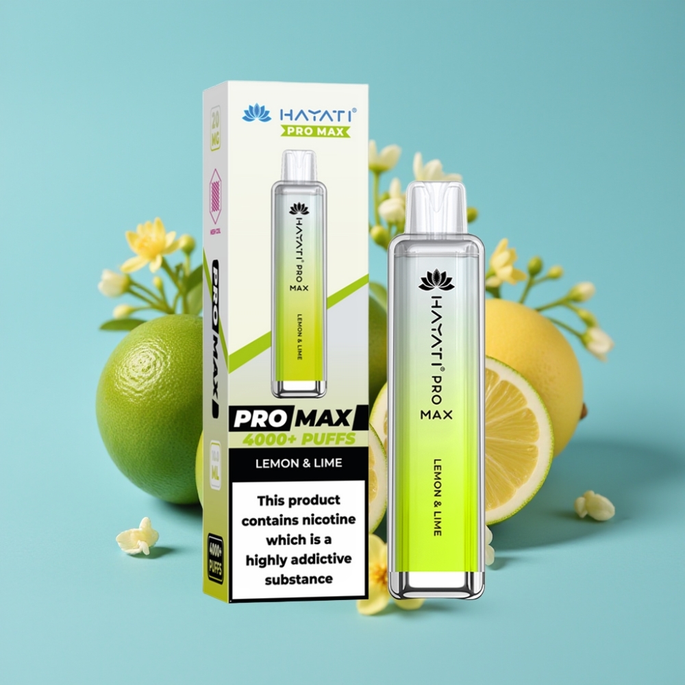 Hayati Pro Max 4000 Puffs 1400mAh Rechargeable Lemon & Lime Disposable Vape