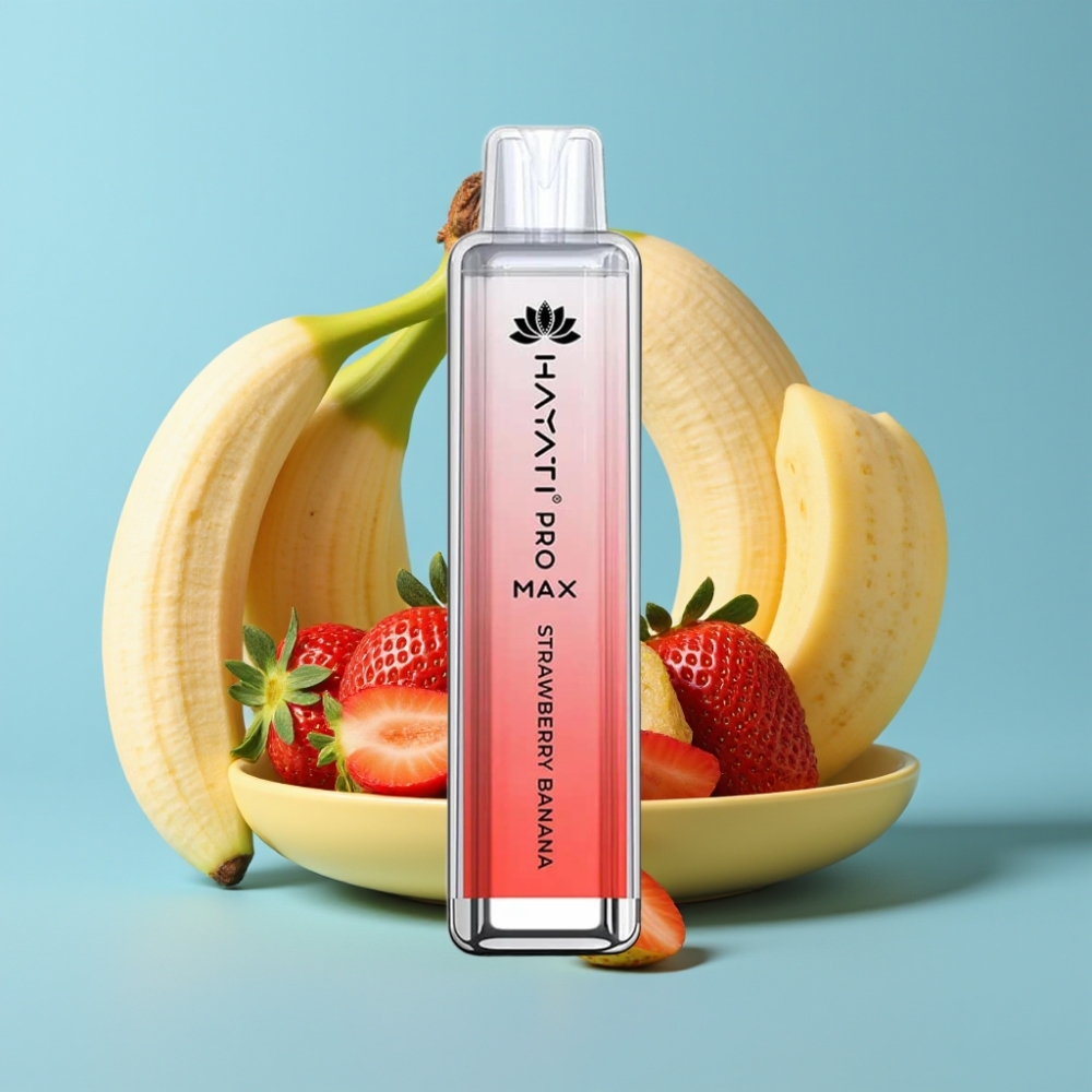 Hayati Pro Max 4000 Puffs 1400mAh Rechargeable Strawberry Banana