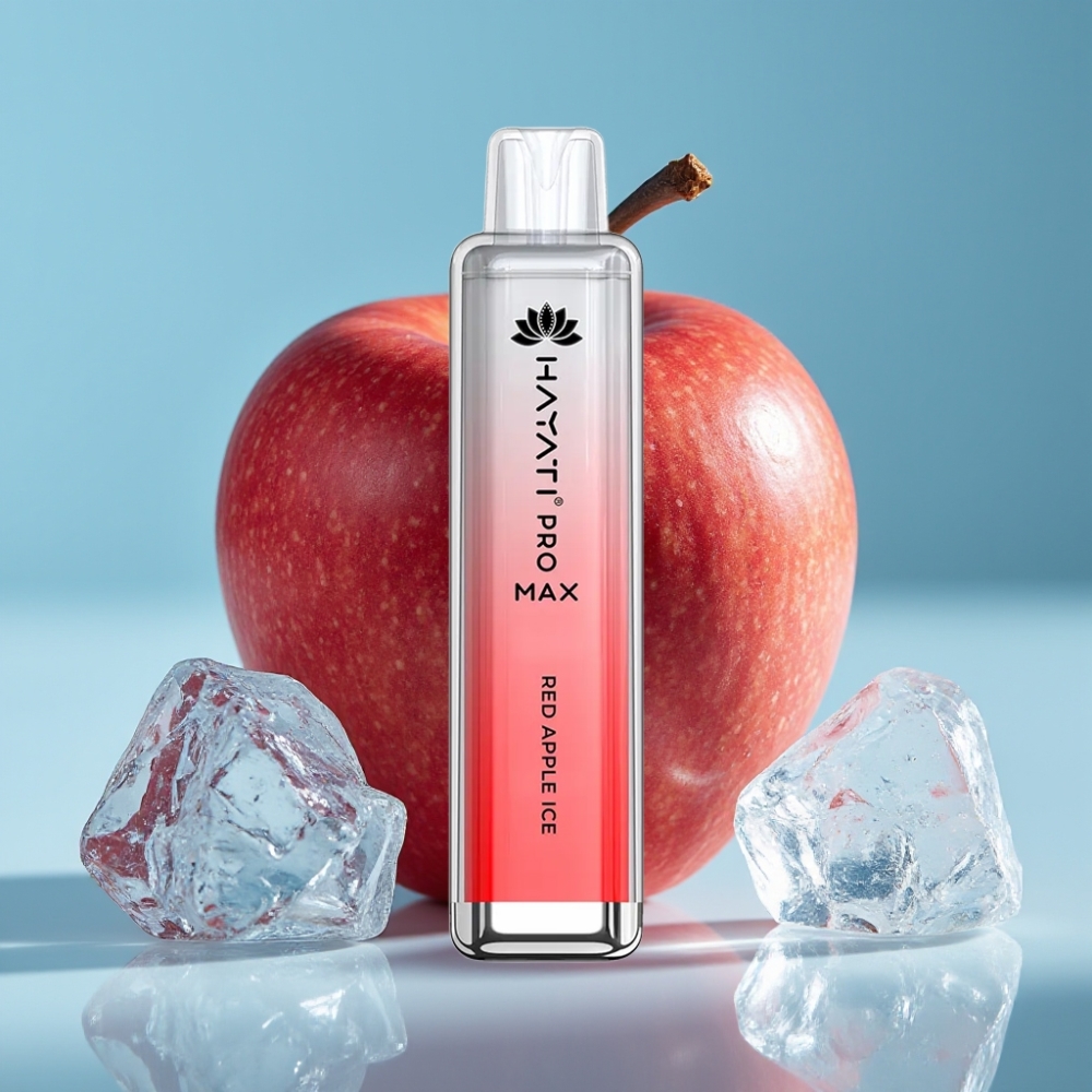 Hayati Pro Max 4000 Puffs Dual Mesh 1400mAh Rechargeable Red Apple Ice