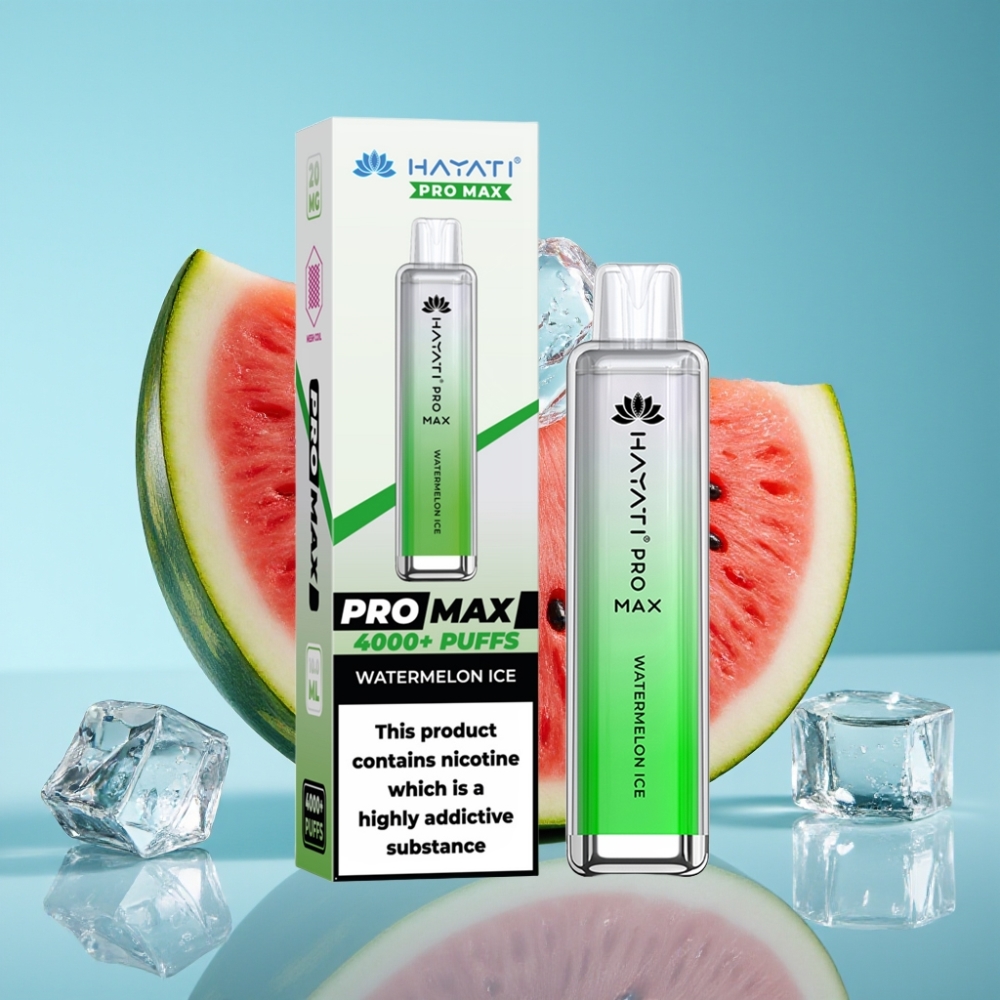 Hayati Pro Max 4000 Puffs Dual Mesh 1400mAh Rechargeable Watermelon Ice