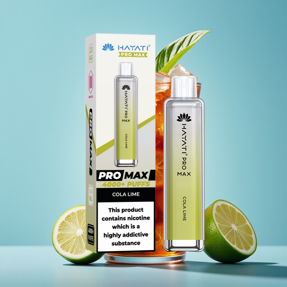 Hayati Pro Max 4000 Puffs Dual Mesh Rechargeable Cola Lime