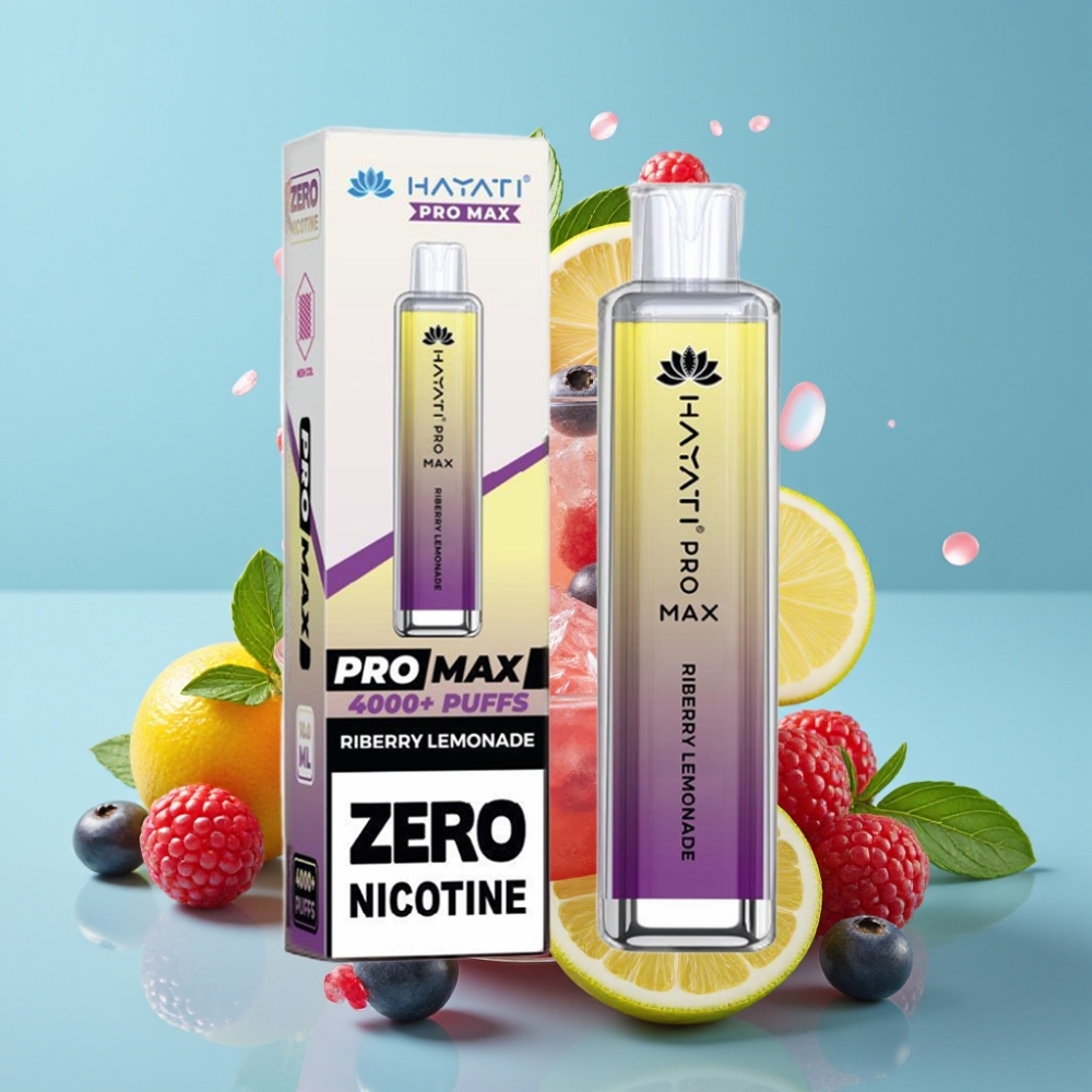 Hayati Pro Max 4000 Puffs Rechargeable 1400mAh Riberry Lemonade