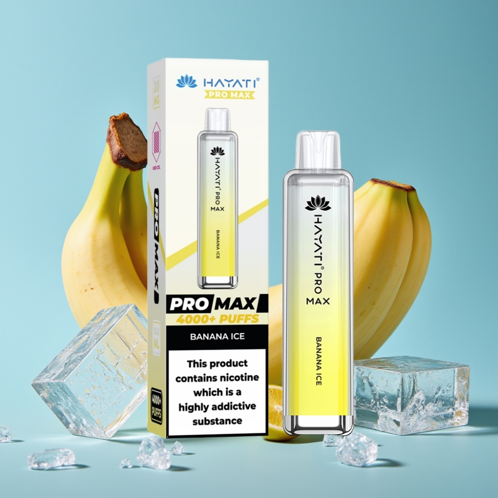 Hayati Pro Max 4000 Puffs Rechargeable Banana Ice Dual Mesh 1400mAh TPD