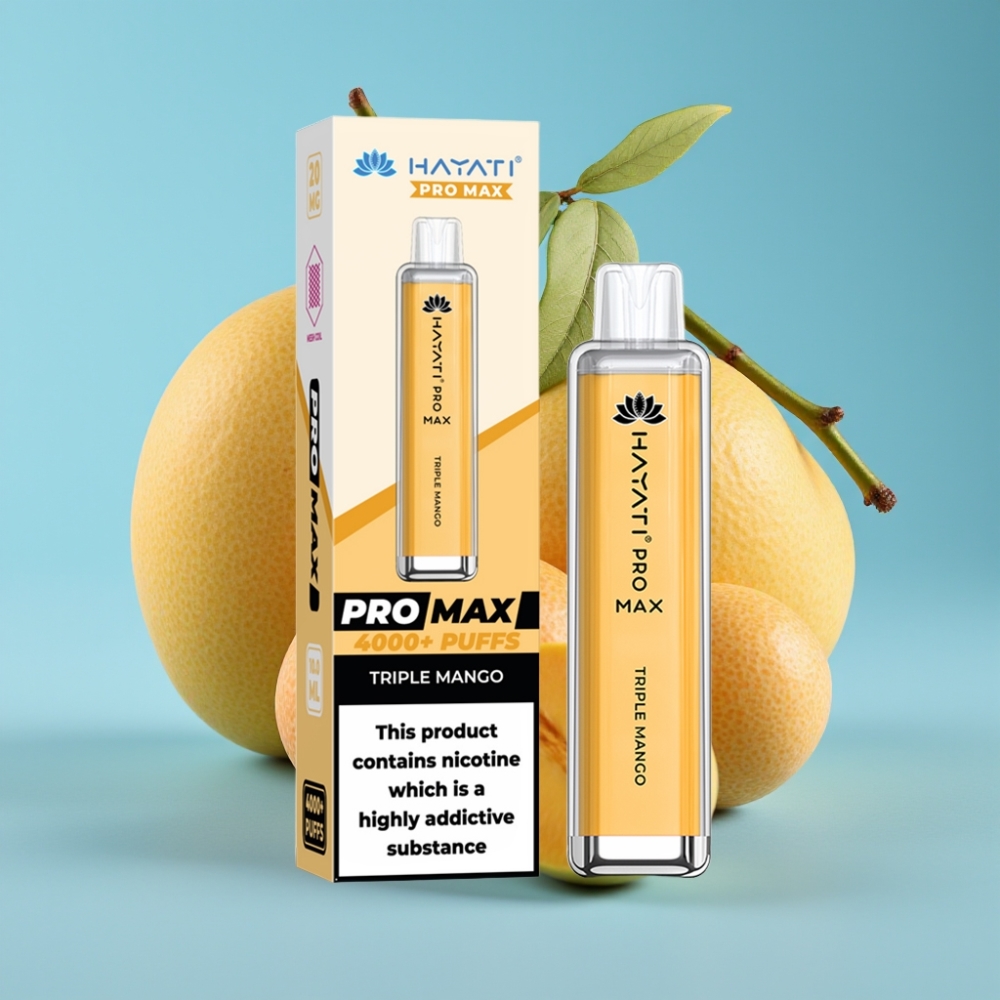 Hayati Pro Max 4000 Puffs Rechargeable Dual Mesh 1400mAh Triple Mango