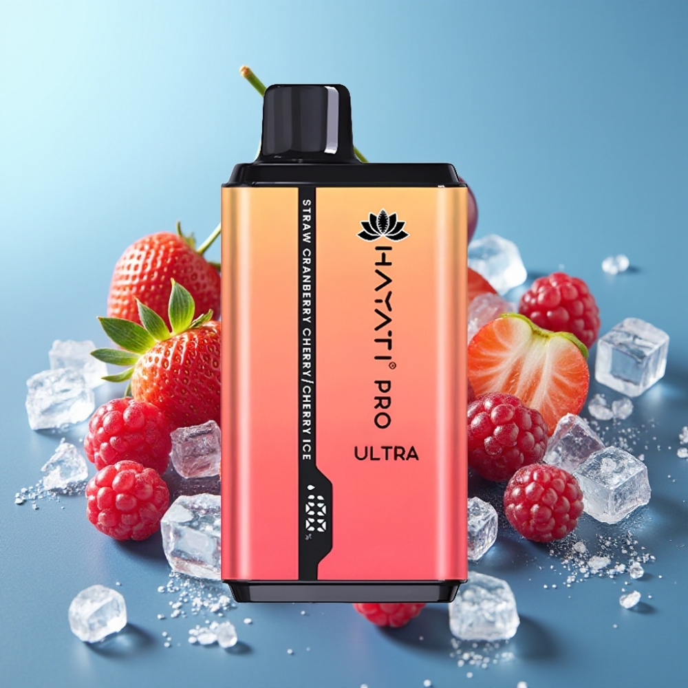 Hayati Pro Ultra 15000 Puffs 2x12ml 2% Strawberry Cranberry Cherry Cherry Ice