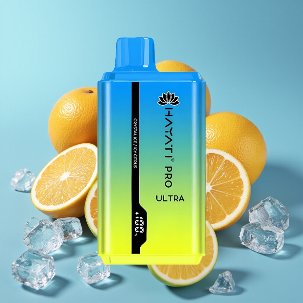 Hayati Pro Ultra 15000 Puffs 850mAh 24ml 2% Crystal Ice Icy Citrus